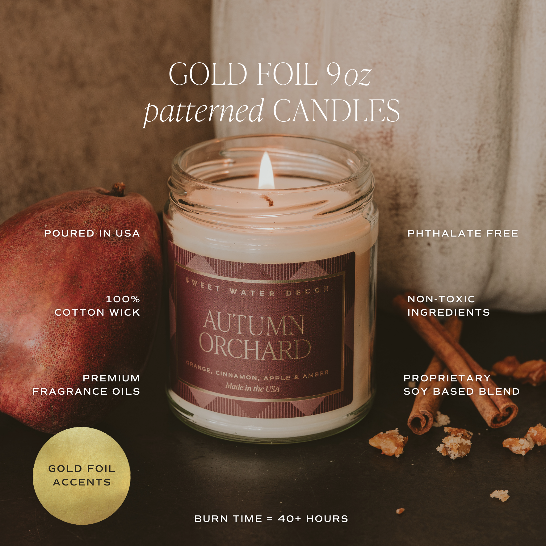 *NEW* Pumpkin Spice 9 oz Soy Candle - Fall Decor
