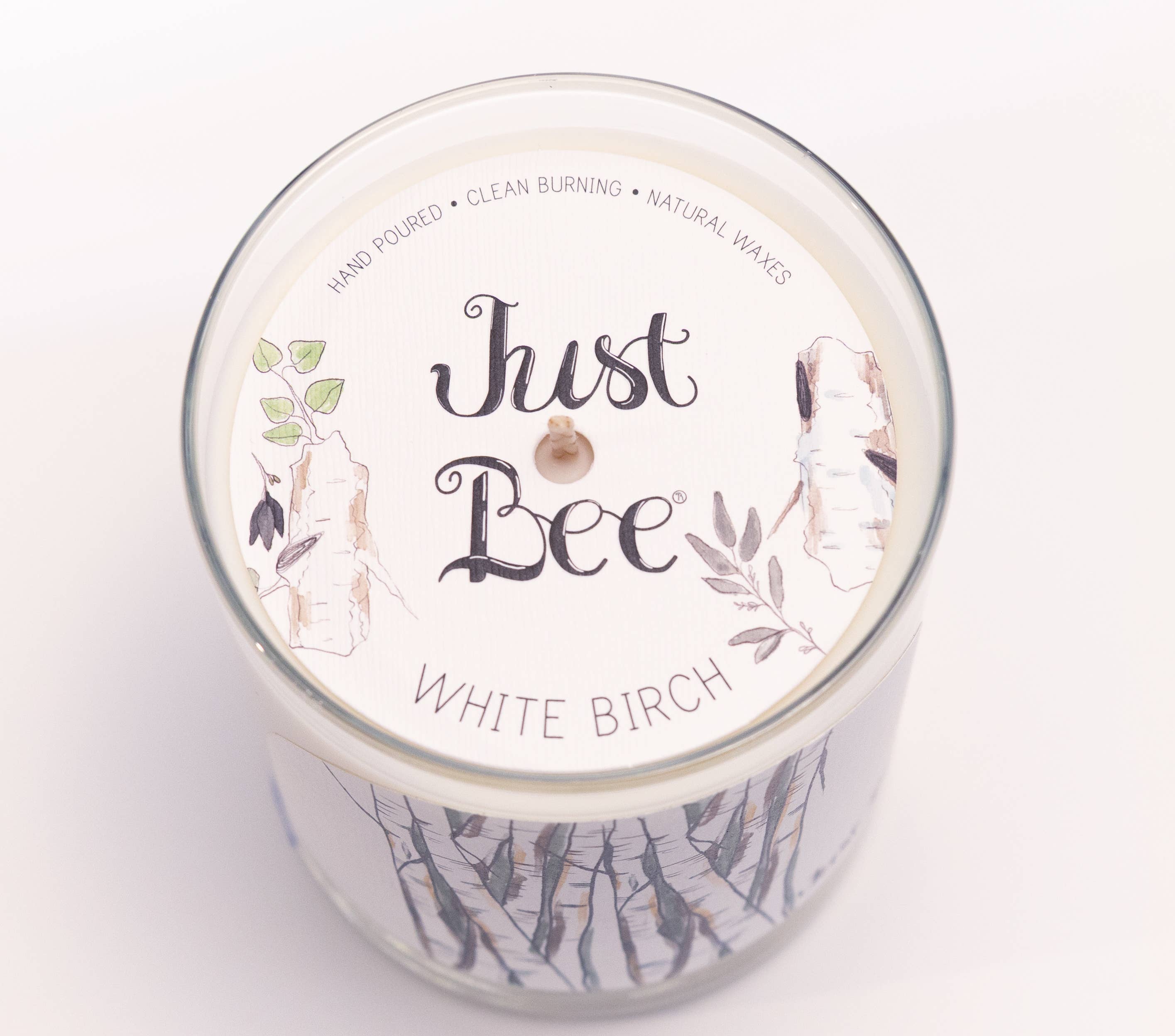 White Birch - Medium Glass - Just Bee Candle