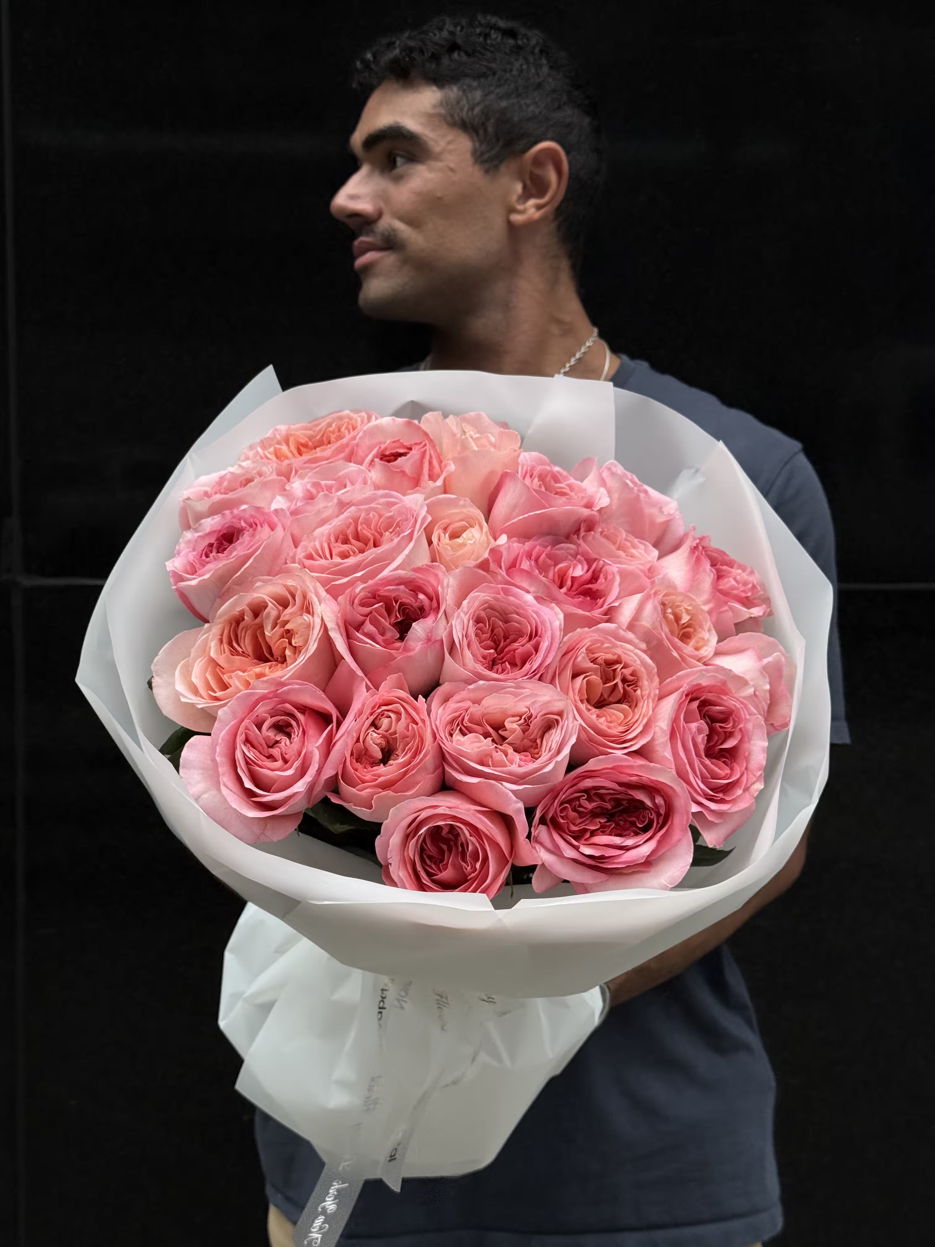 Bouquet of Pink Garden Roses