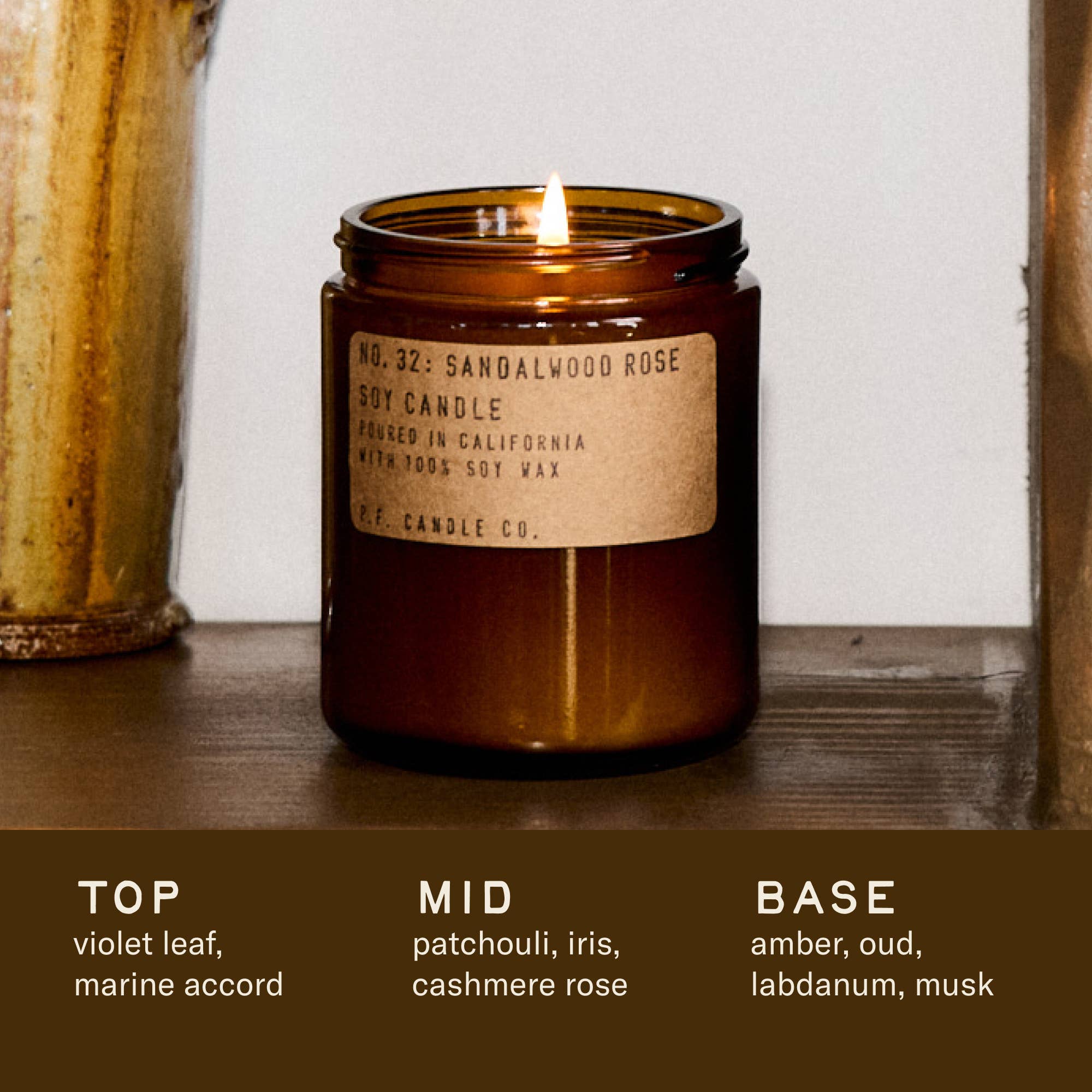 Sandalwood Rose - 7.2 oz Standard Candle
