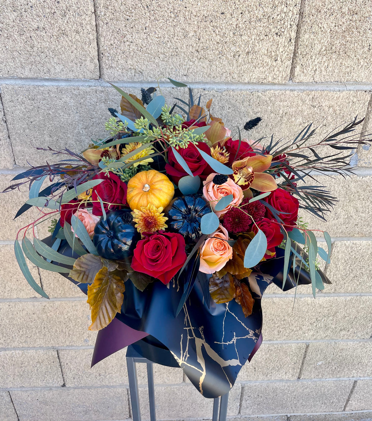 Seasonal Hat Box Arrangement