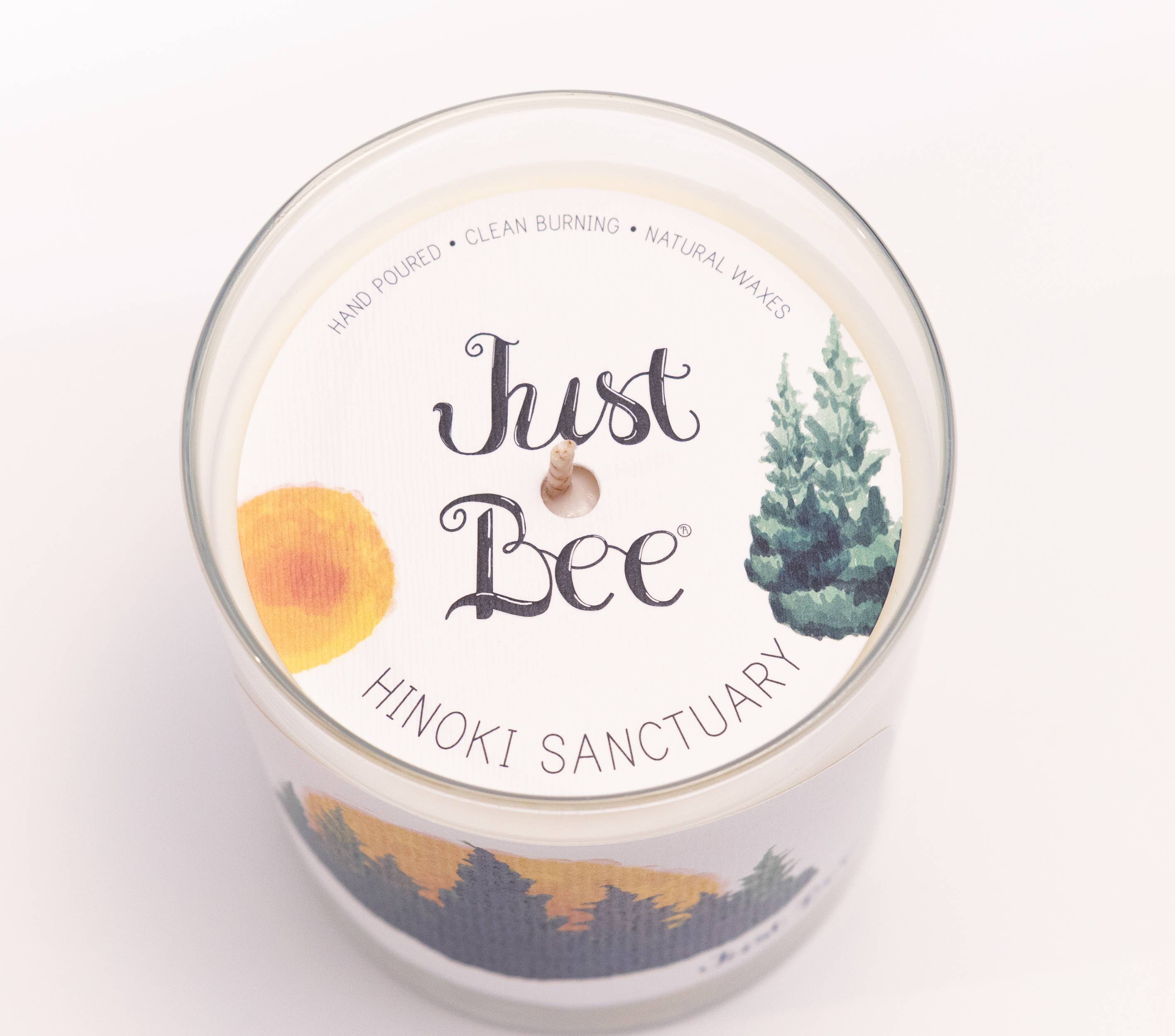 Hinoki Sanctuary - Medium Glass - Just Bee Candle
