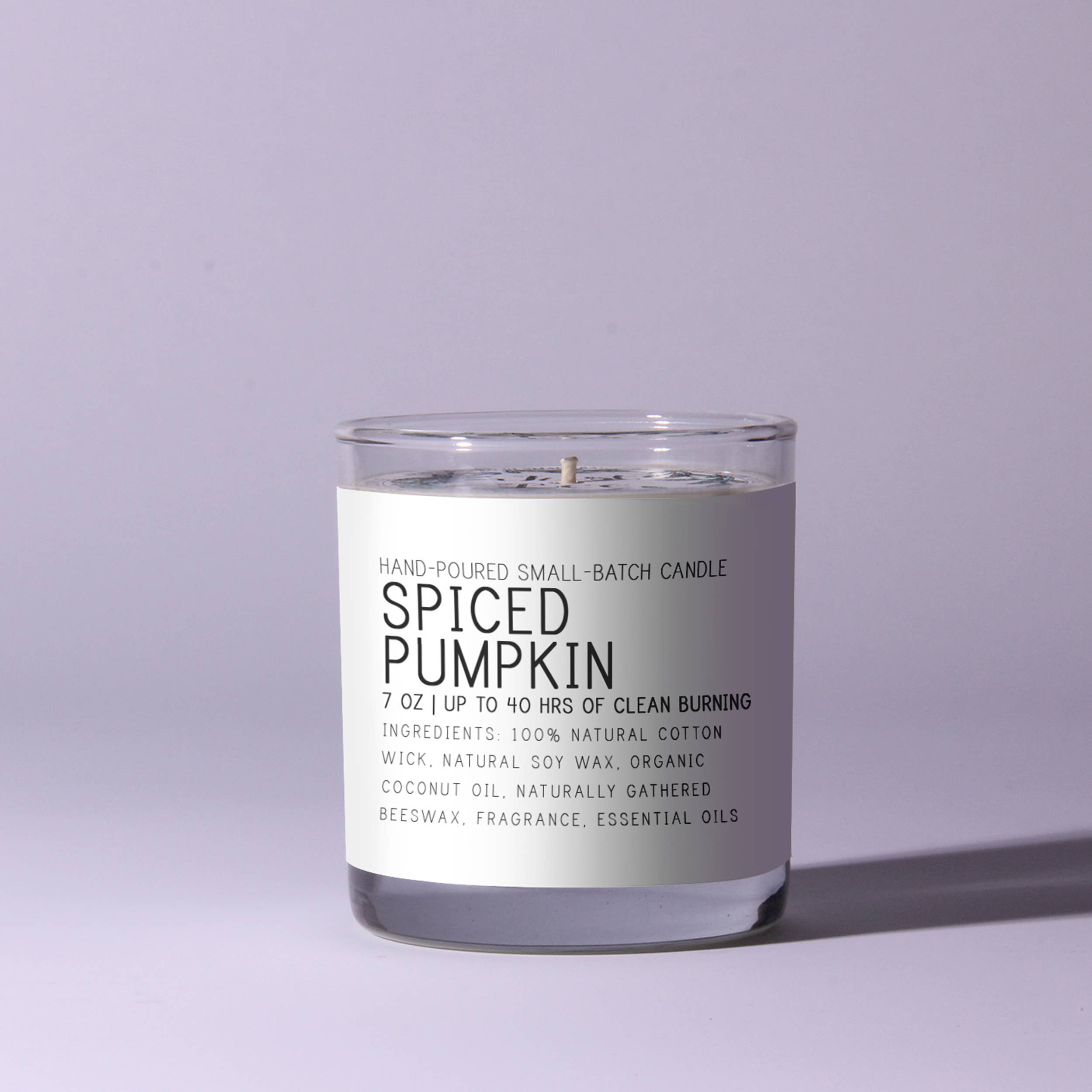 Spiced Pumpkin - Medium Glass - Just Bee Candle