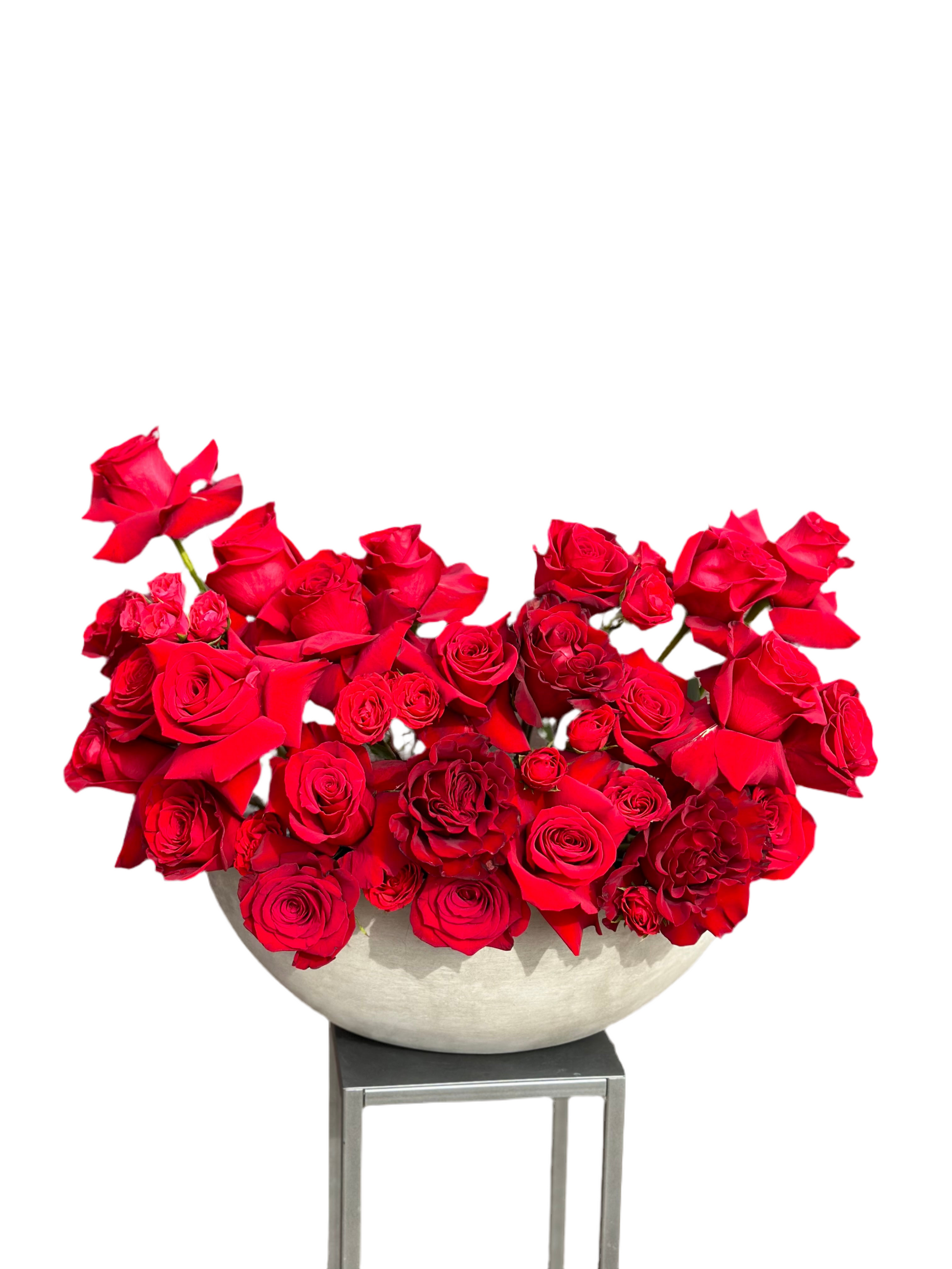 Simply, I Love You - Red Rose Arrangement in Ceramic Vase