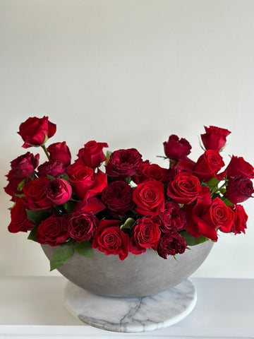 Simply, I Love You - Red Rose Arrangement in Ceramic Vase