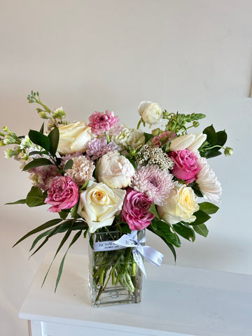 Designer choice deluxe peonies arrangement