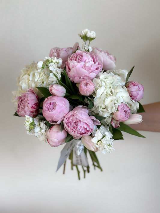 Blush mix Peony and Hydrangea Bouquet
