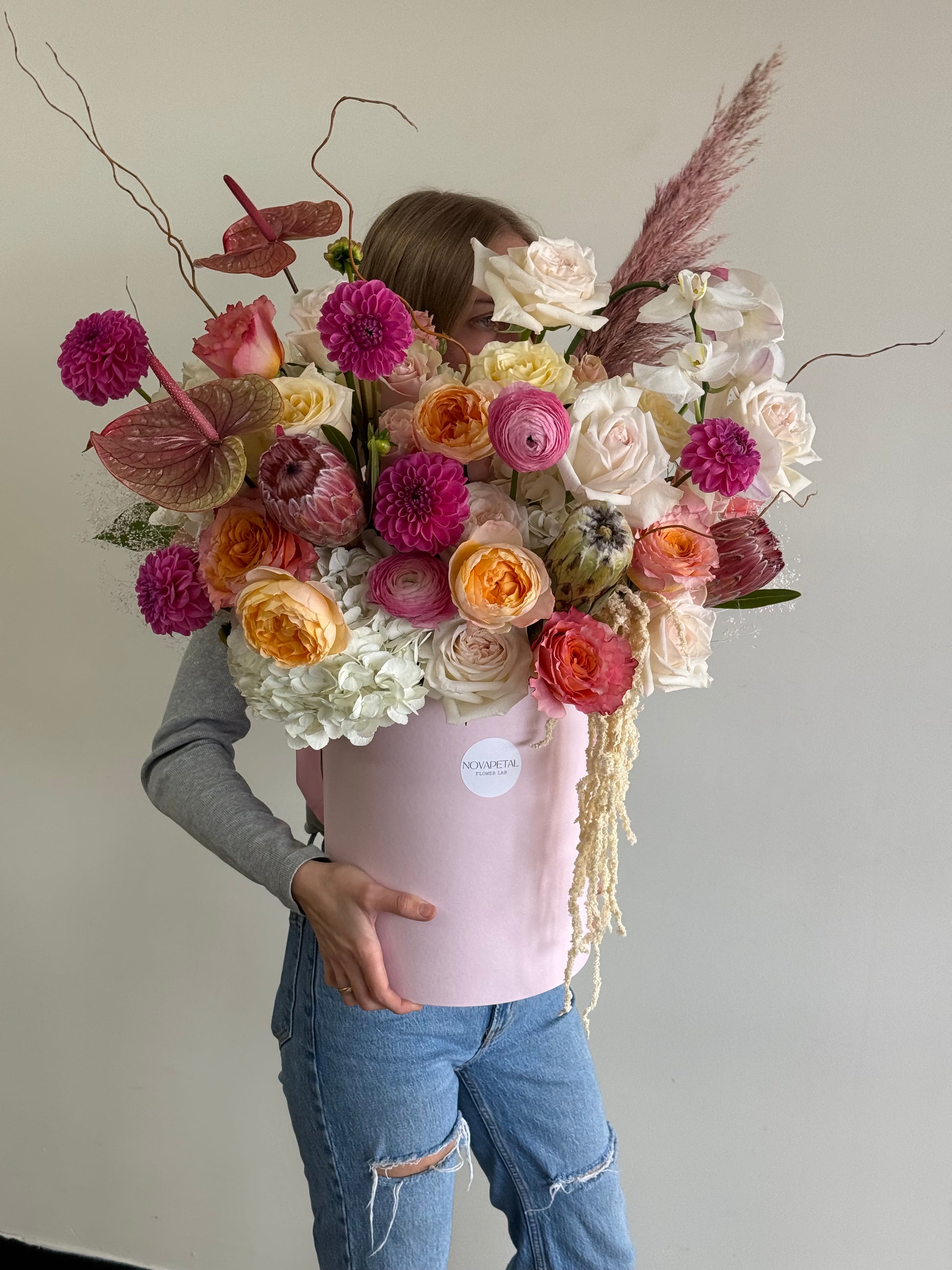 One-of-a-Kind Hat Box Arrangement