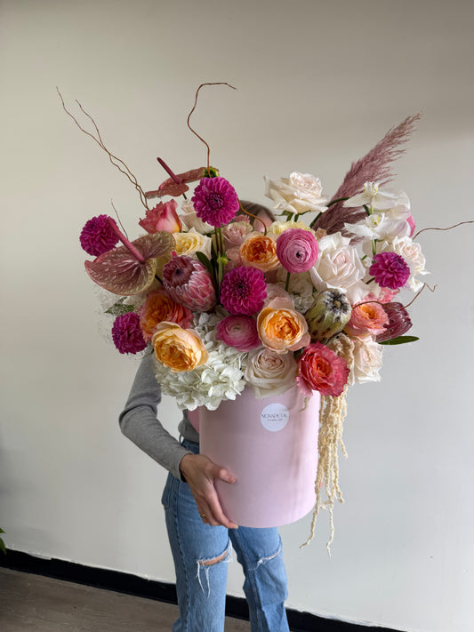 One-of-a-Kind Hat Box Arrangement