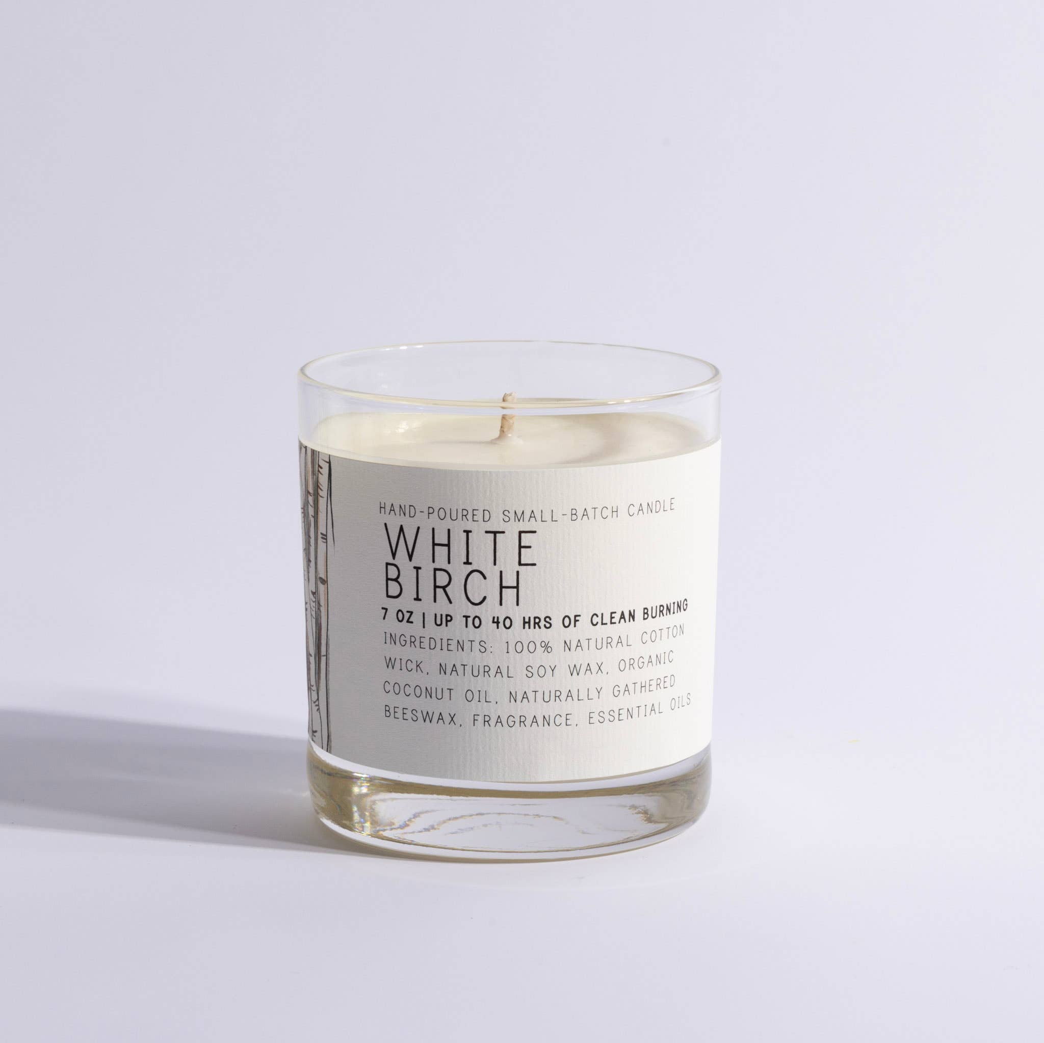 White Birch - Medium Glass - Just Bee Candle