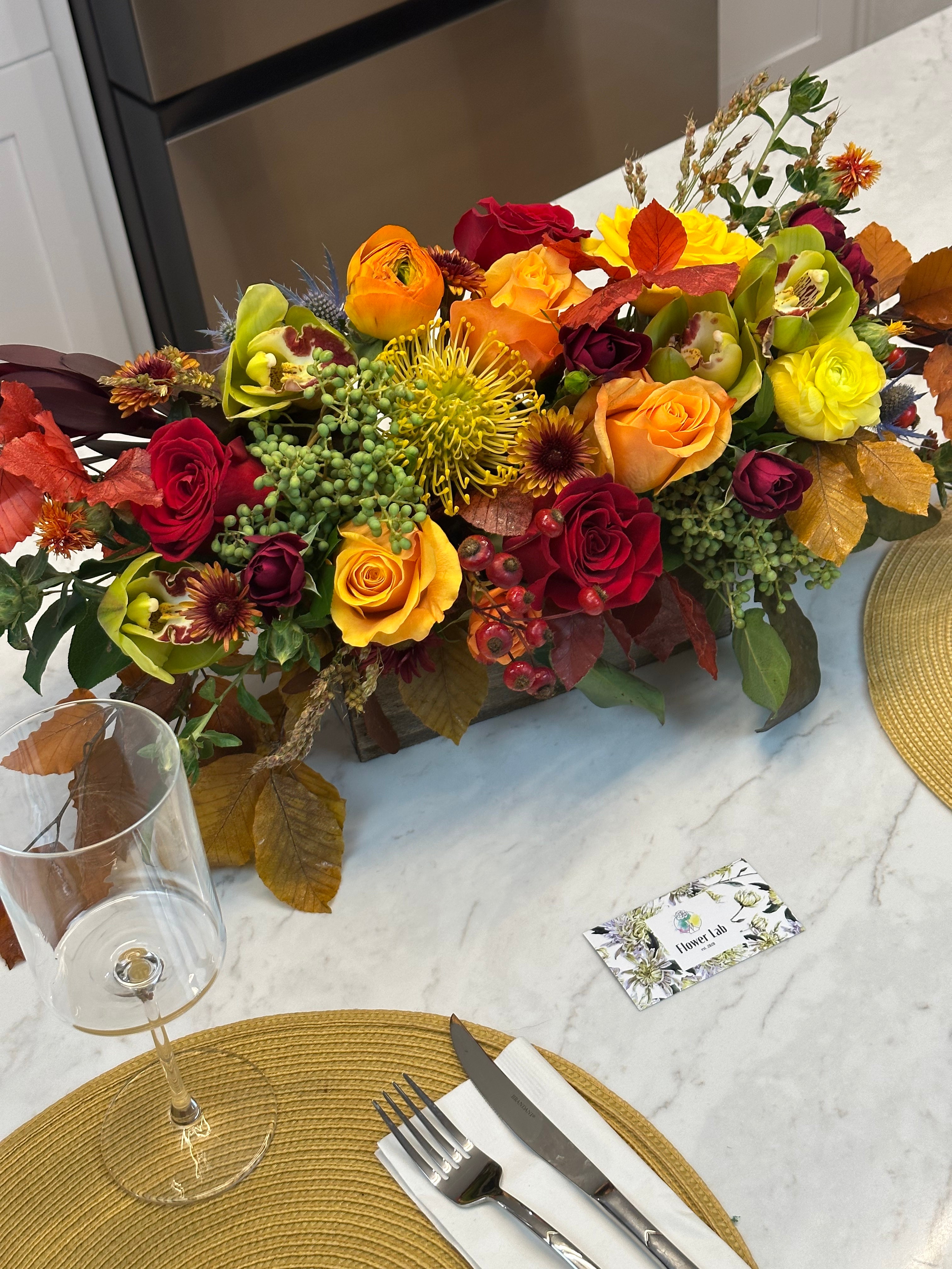 Low Profile Fall 24 Table Centerpiece