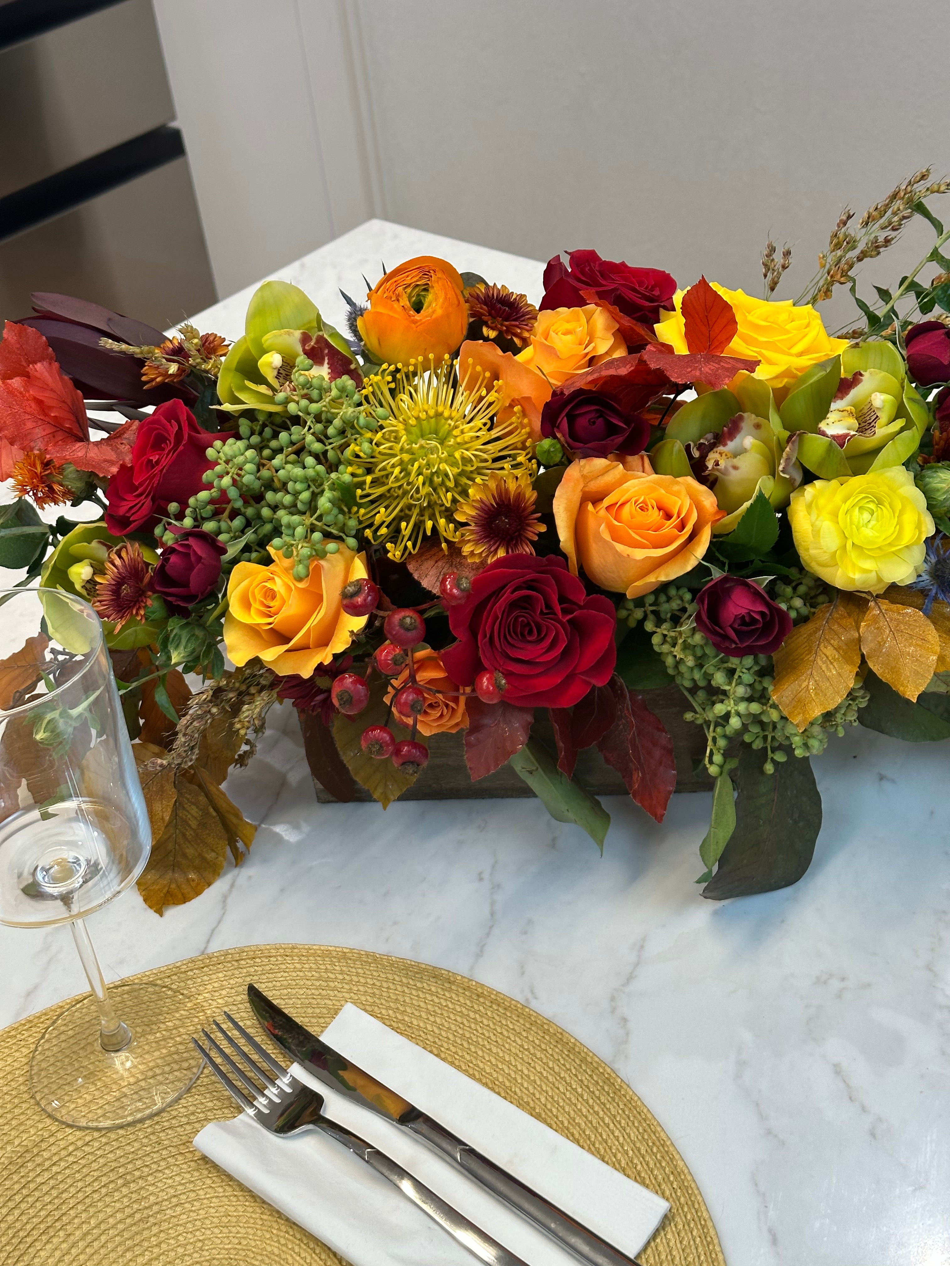 Low Profile Fall 24 Table Centerpiece