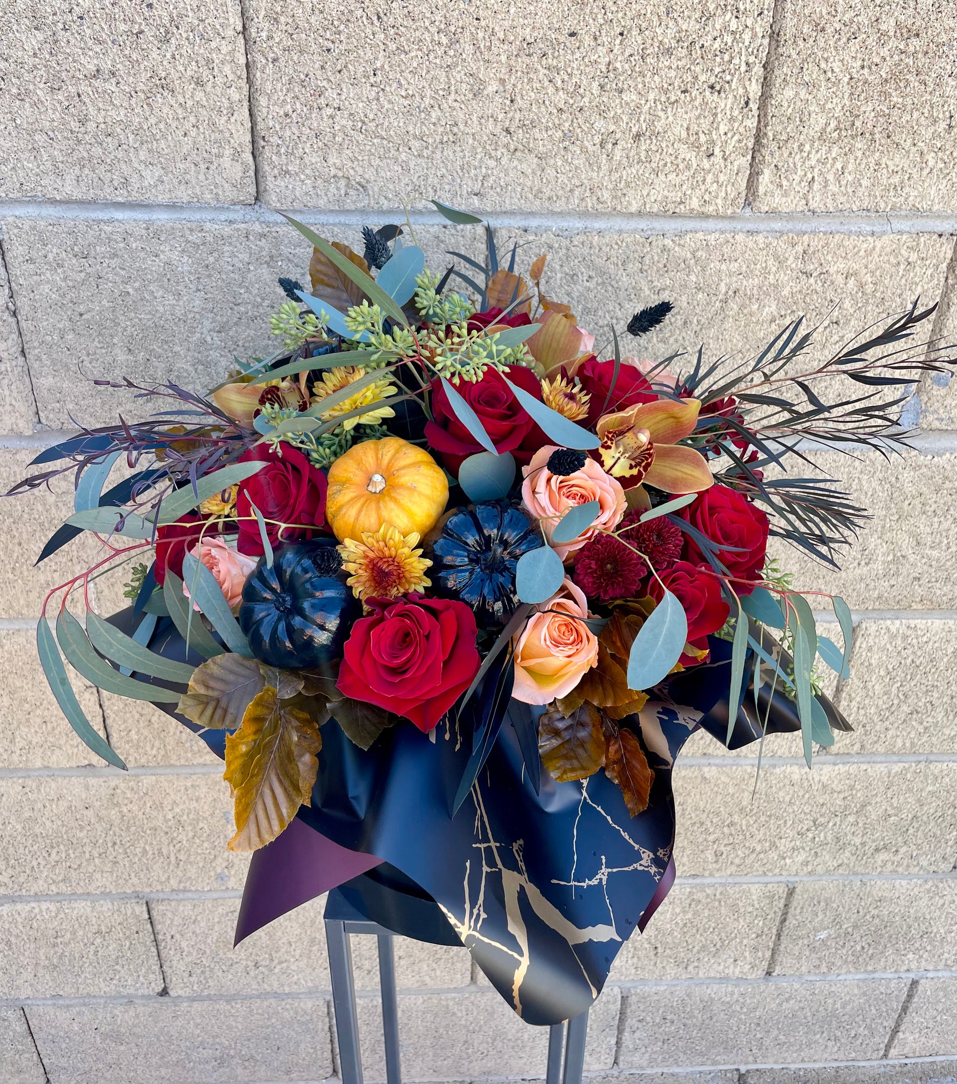 Seasonal Hat Box Arrangement