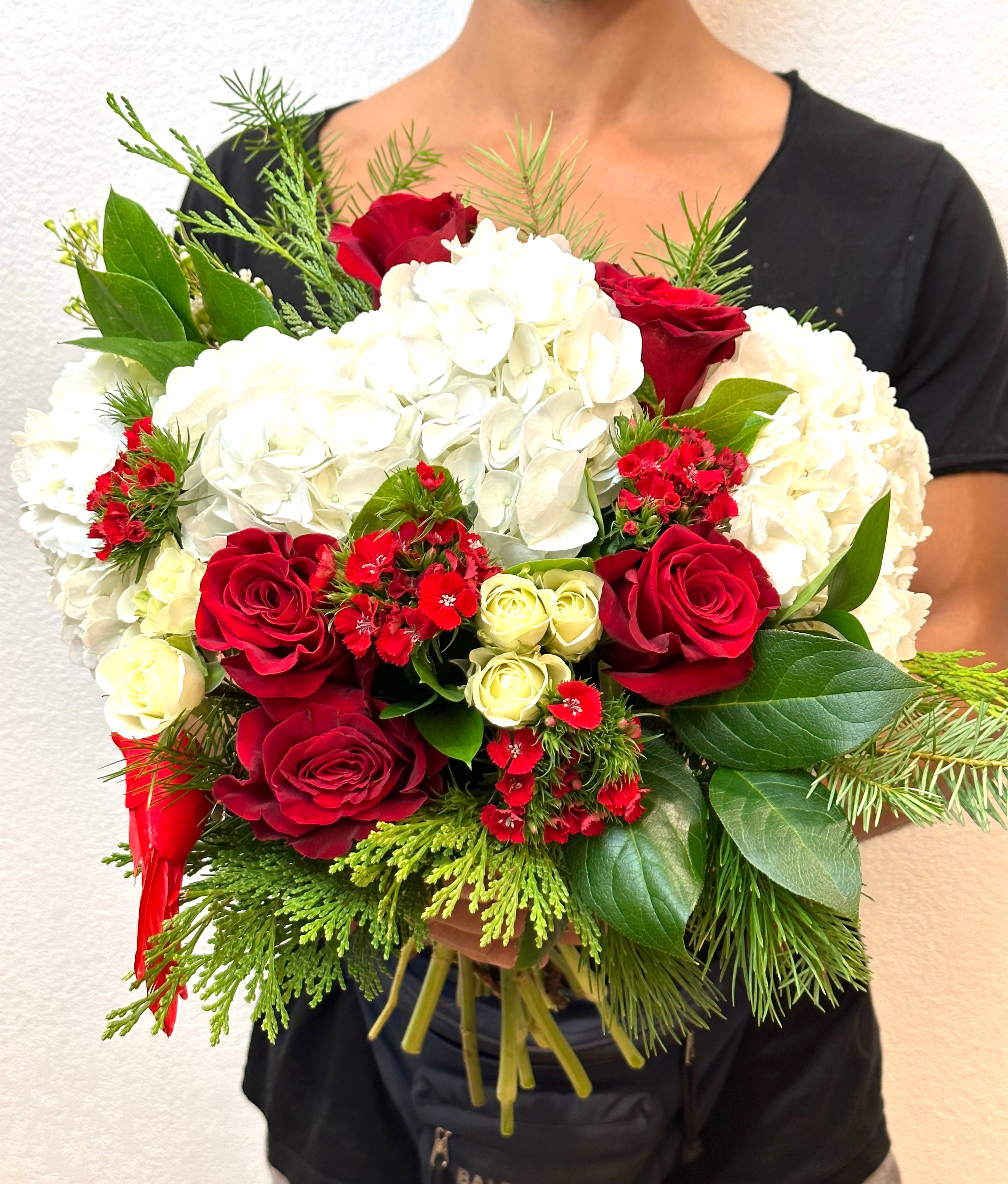 Christmas in Rome Holiday hand tight bouquet