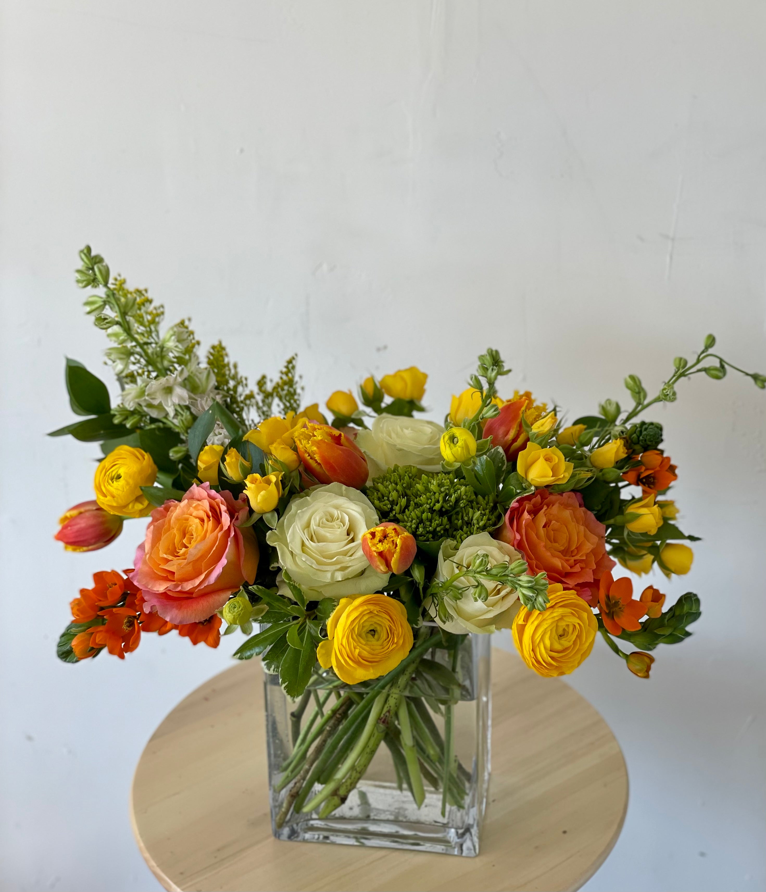 Designer choice in Rectangular vase Reds/Sunset Pallet