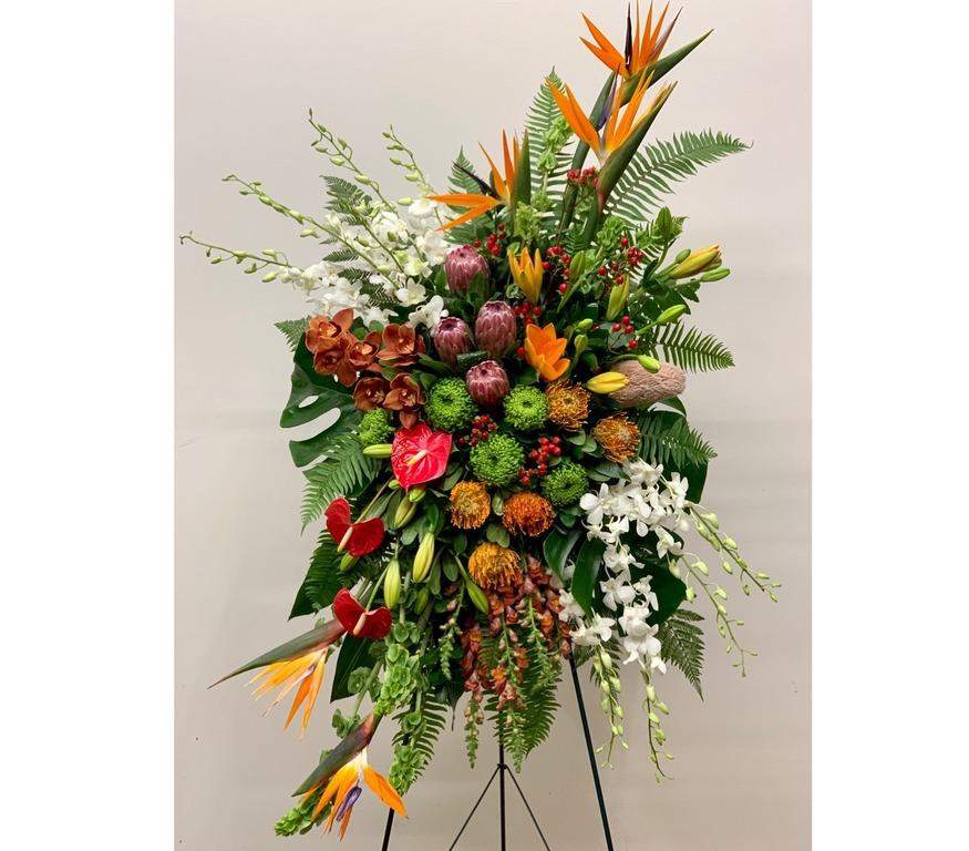 Tropical Spray-Flower Lab-Anything you want,Appreciation,fall,Funeral,Get Well,Premium Roses,roses,Sadness,spray roses,Sympathy